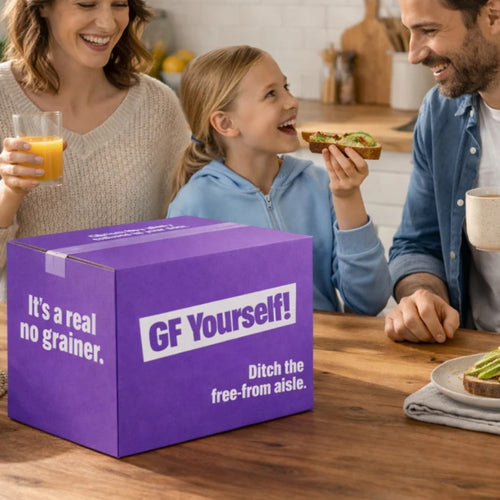 Oat Free Box - 10 monthly Oat free and Gluten free products including fresh bakery, savoury and sweet - not found in shops! Shipped mid-month via Royal Mail 24 Hour. 10% off your first box. Pause, cancel, any time!